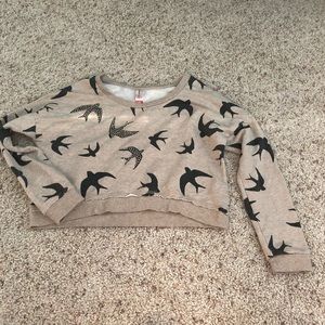 Bird crop sweater
